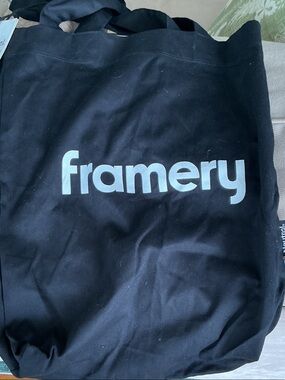 Framery Black Canvas Tote Bag